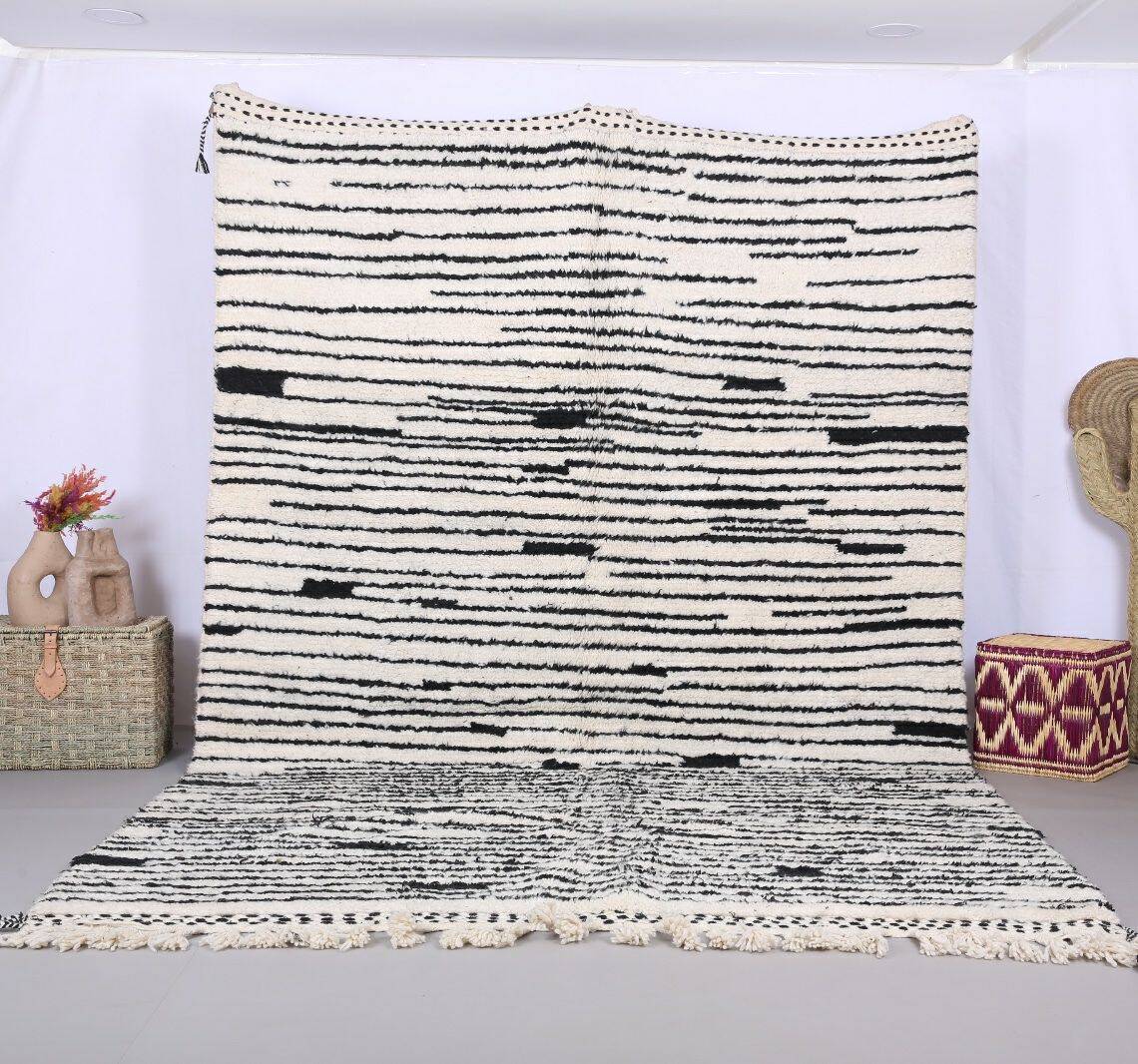 Handmade wool Berber rug 300X200 cm