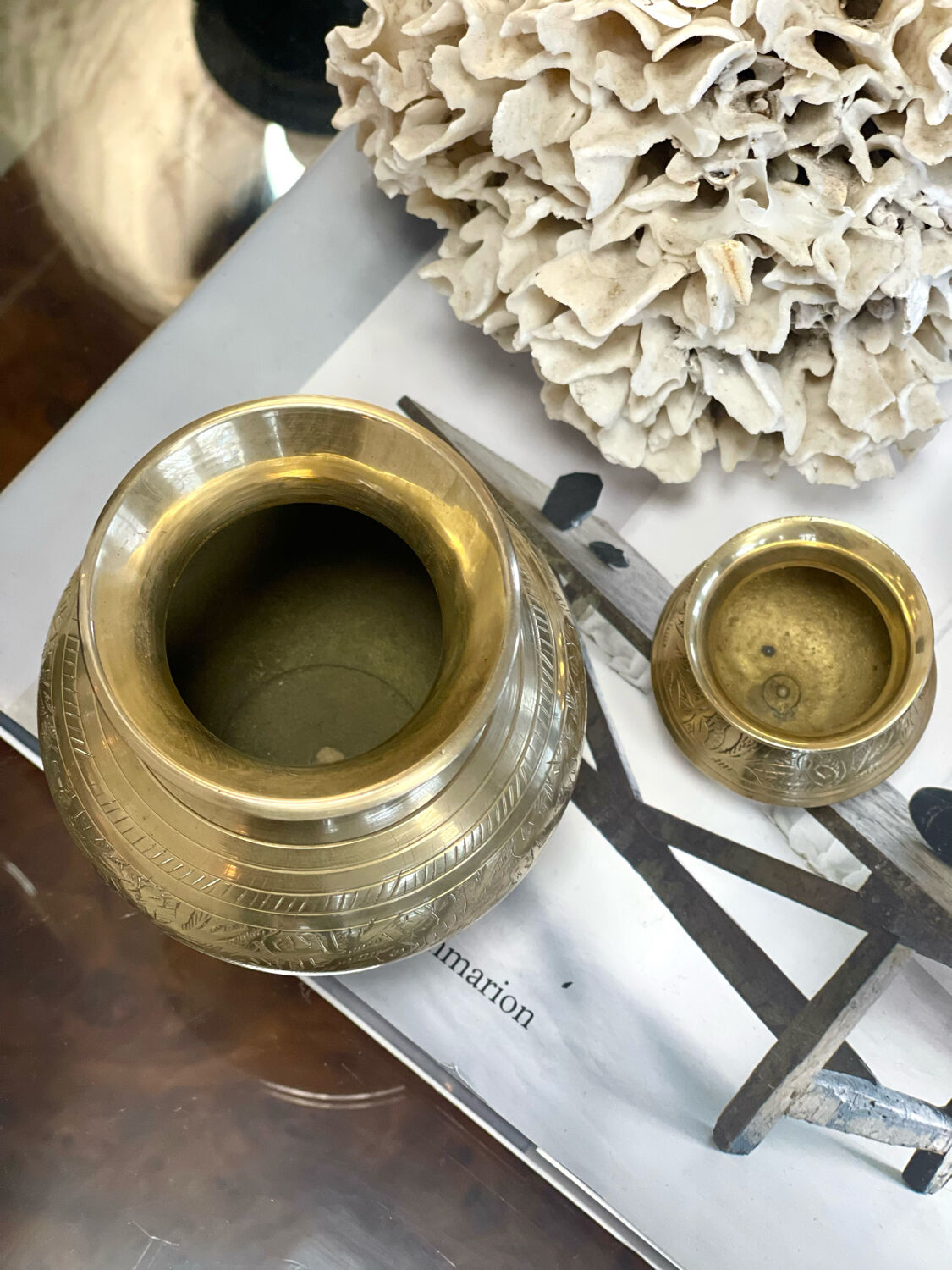 Indian Brass nesting pots