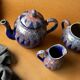 Teapot, milk jug and sugar bowl Lacheny Saint-Amand