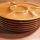 Set of 6 round plates with Gien France compartments