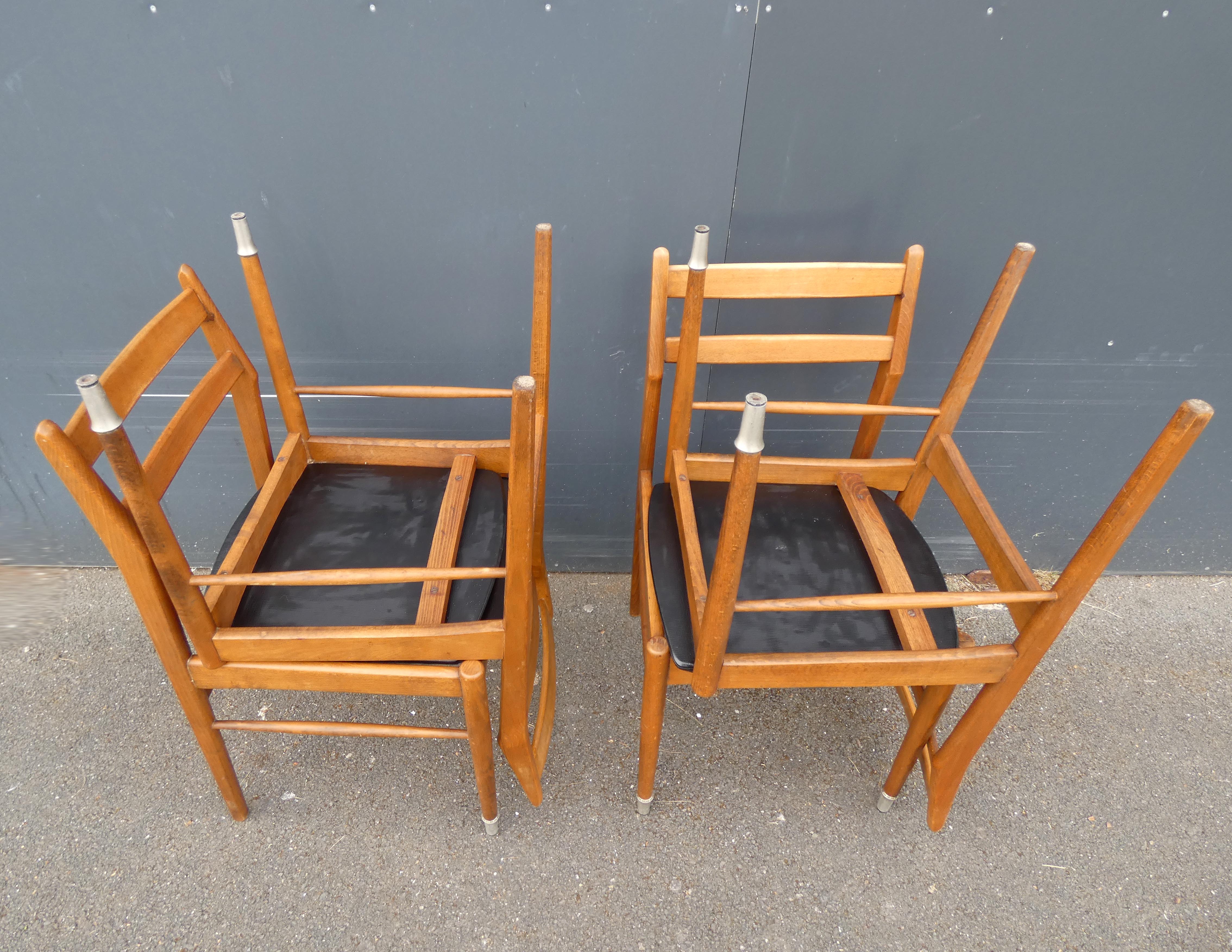 Set of 4 scandinavian chairs
