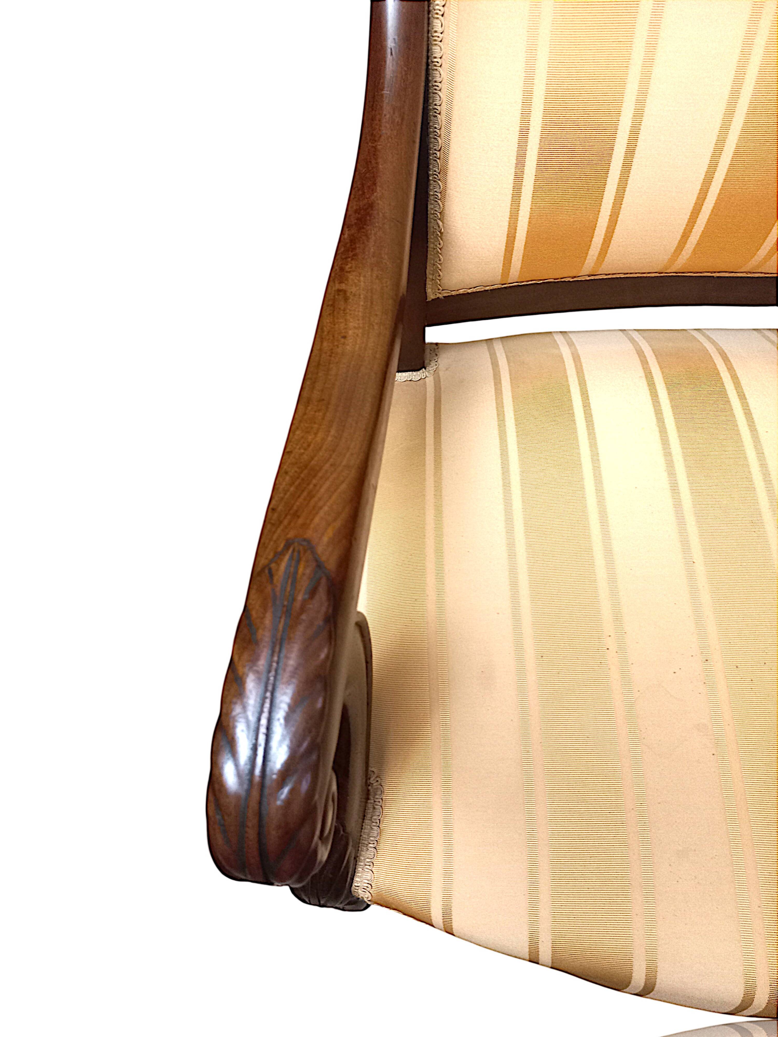 Pair of early 19th century mahogany armchairs