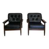 Pair of Danish Scandinavian armchairs
