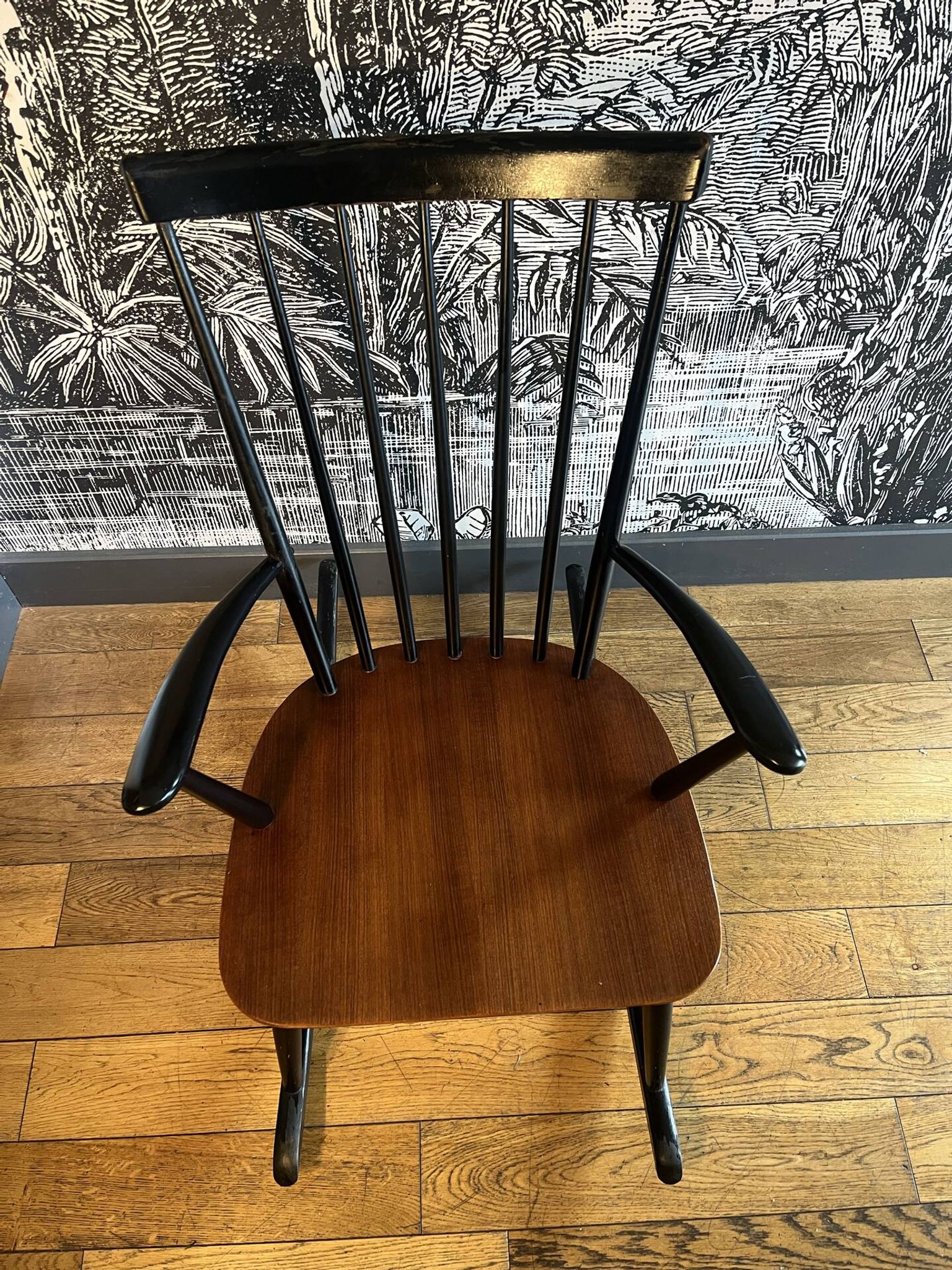 Fauteuil Rocking chair Roland Rainer scandinave