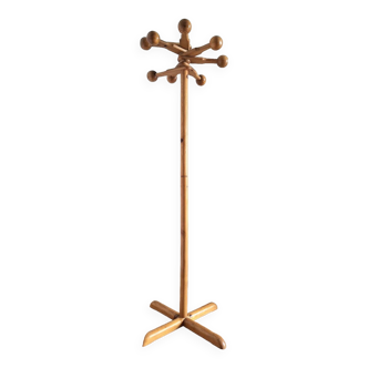 Vintage Scandinavian coat rack, antique coat hook furniture