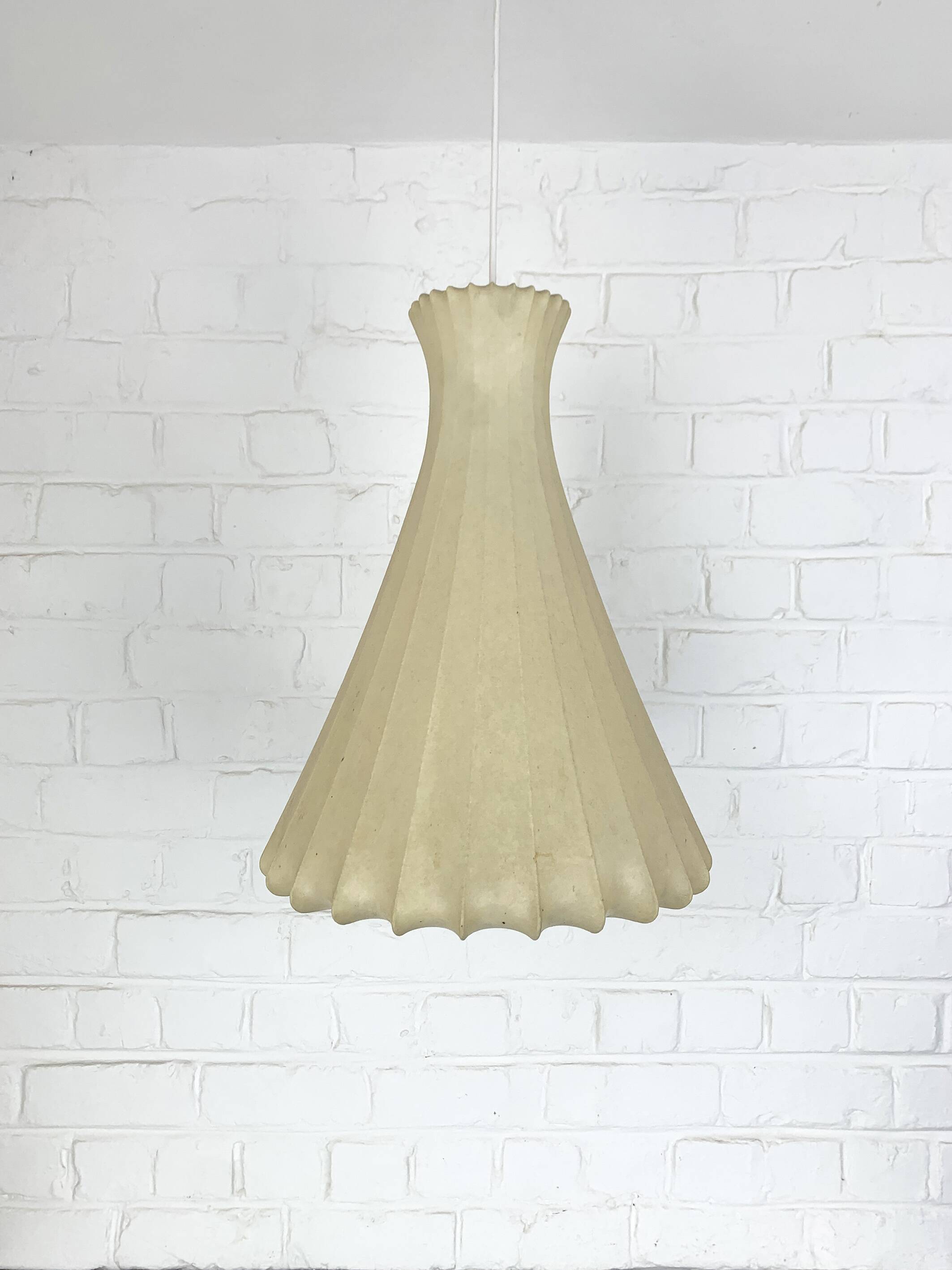 Large Cocoon Pendant Lamp, Friedel Wauer for Goldkant Leuchten, 1960s