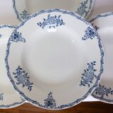 4 deep ironstone plates from St Amand 220513