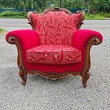 Fauteuil vintage style Louis XVI