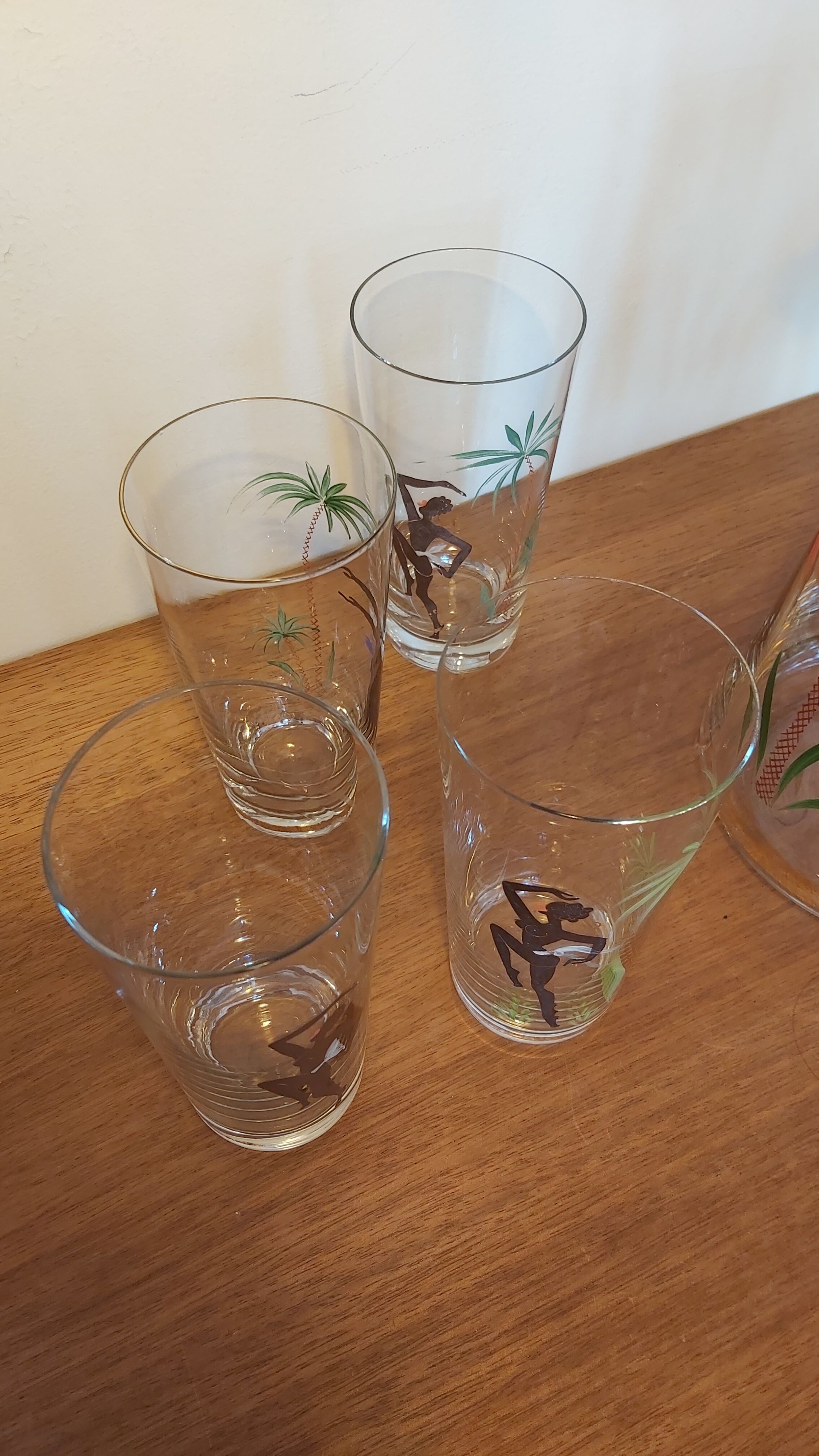 Set carafe and 4 crystal glasses Villeroy & Boch 1950