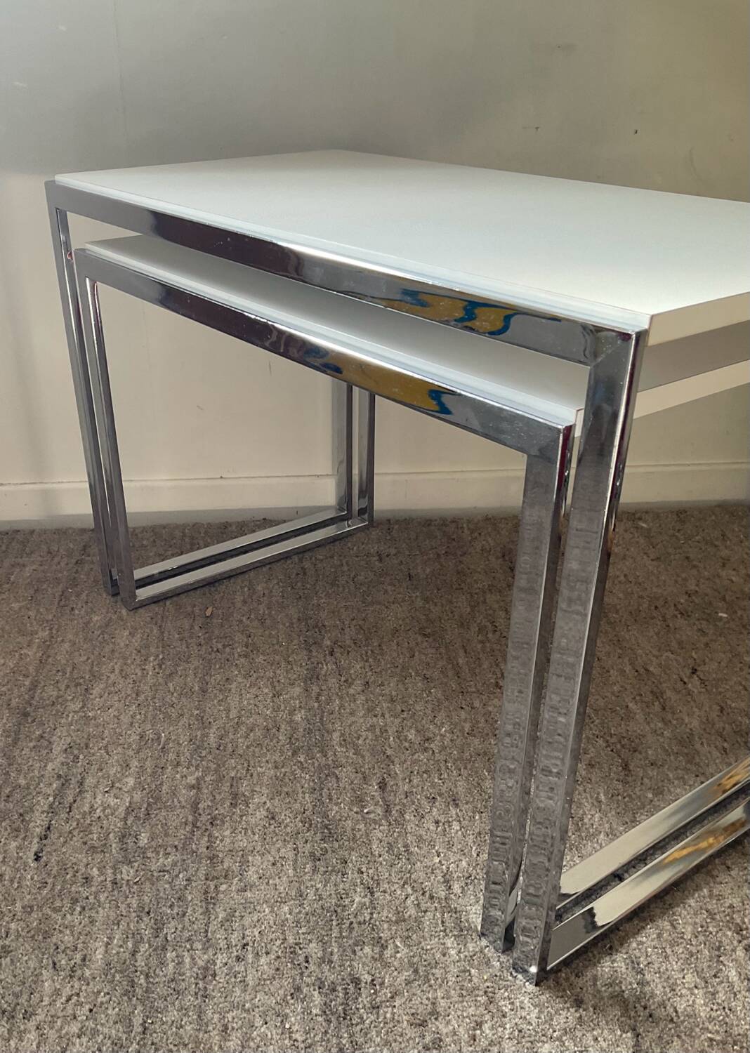 Pair of vintage 70s nesting tables