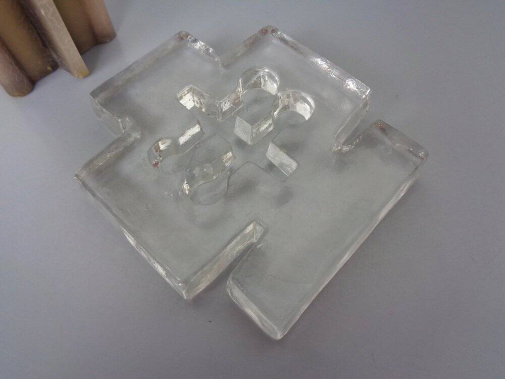 Scandinavian Glass Candleholder, 1960s