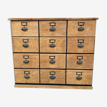 Old furniture of trade 12 drawers