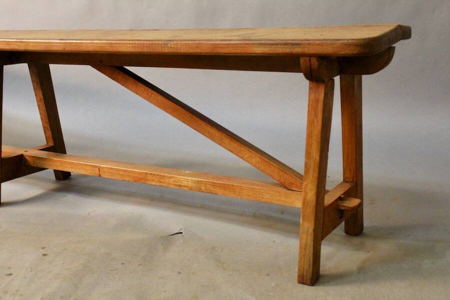 6 Leg Beech Bench