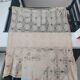 vintage crochet plaid blanket 236cm by 170cm beige color
