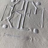 Drap BF embroidery bumblebee relief lozenges