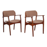 Pair of Danish teak armchairs by Erick Buch 1960