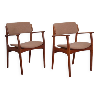 Pair of Danish teak armchairs by Erick Buch 1960