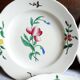 8 dessert plates with hand-painted floral decoration, dinner plates.