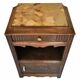 Wooden bedside table and art nouveau marble