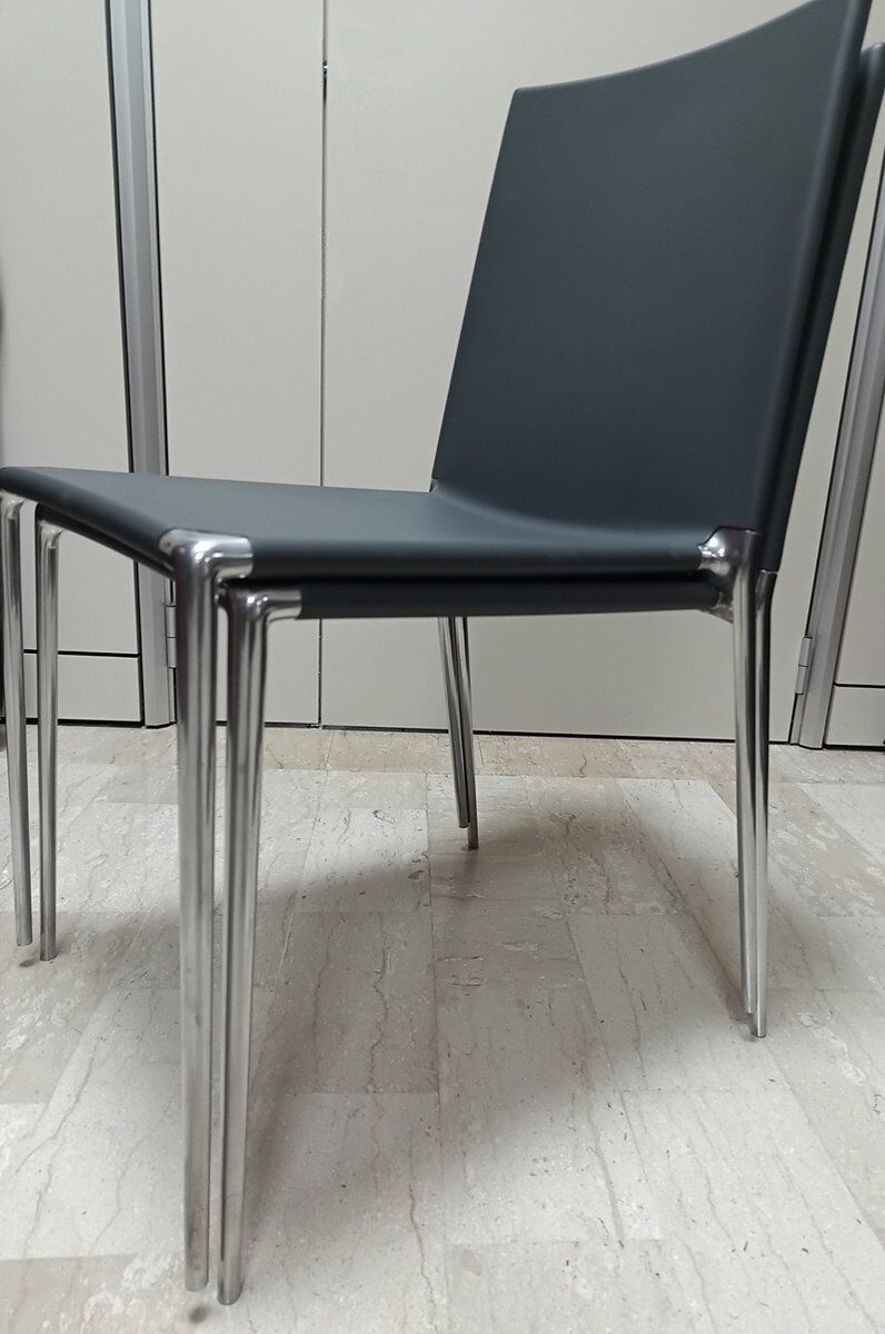 Aluminium and polyurethane chairs by Roberto Barbieri for B&B Italia, early 21st century, set of 4.