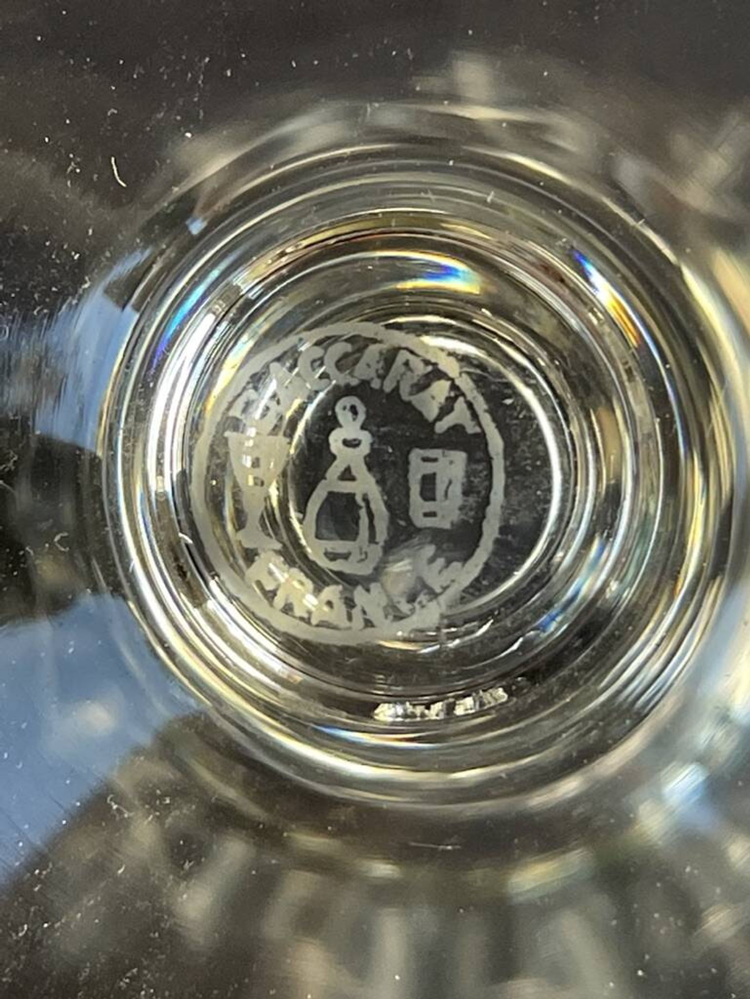 6 verres à vin baccarat service côte d’azur -taille n°3 - estampillés