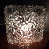Square chiseled glass ceiling light