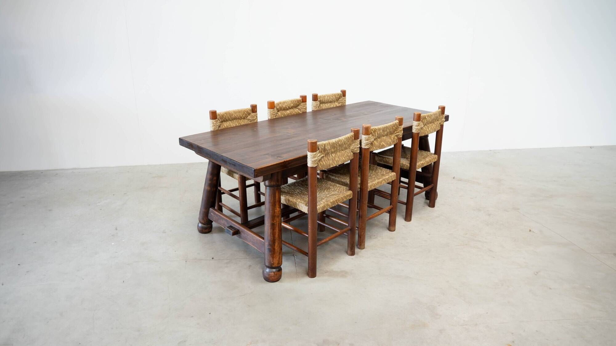 French brutalist dining table inspired by Georges Robert
