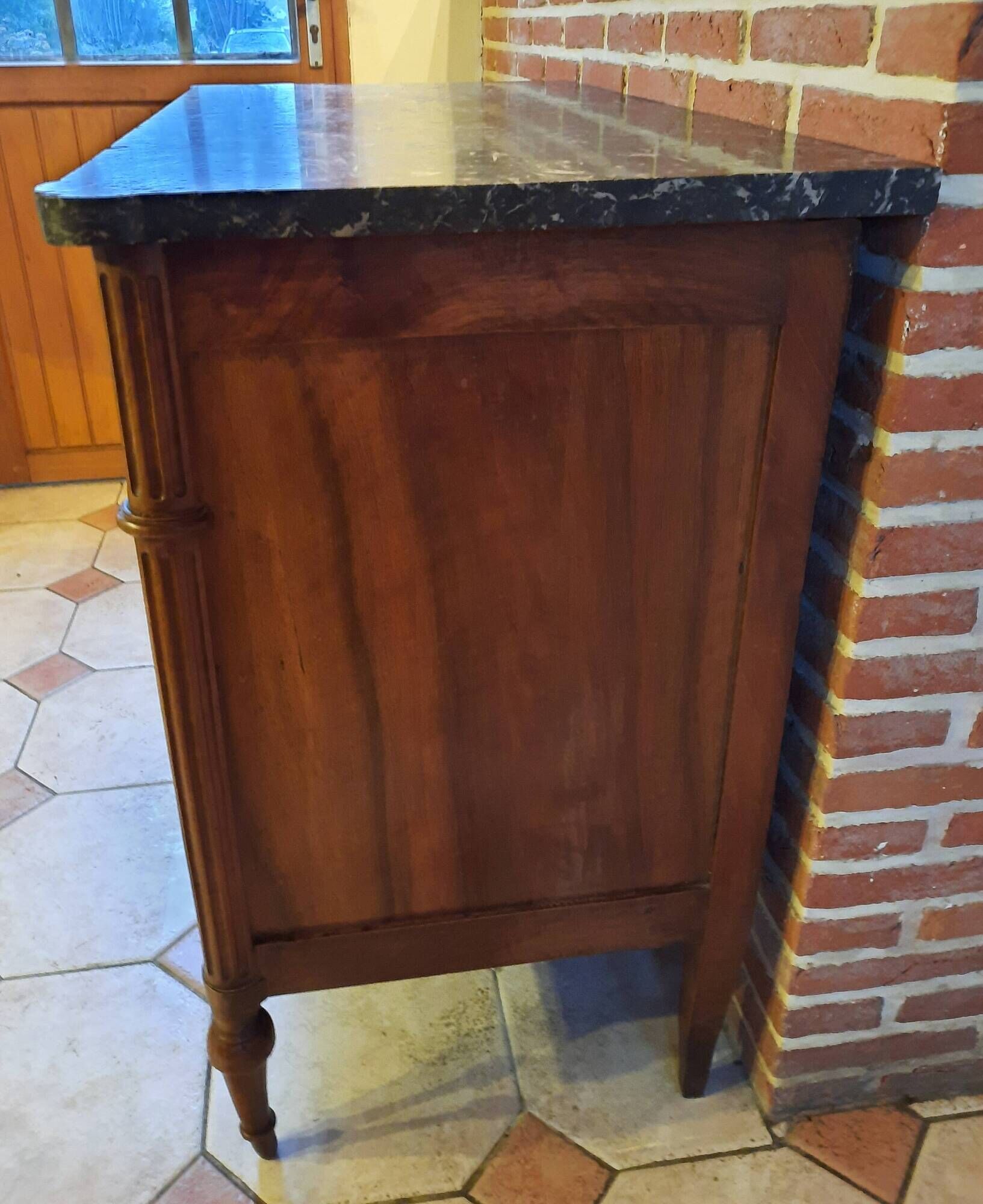 Louis XVI period mahogany chest of drawers