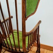 1900s Arts and Crafts style tapered wingback armchair