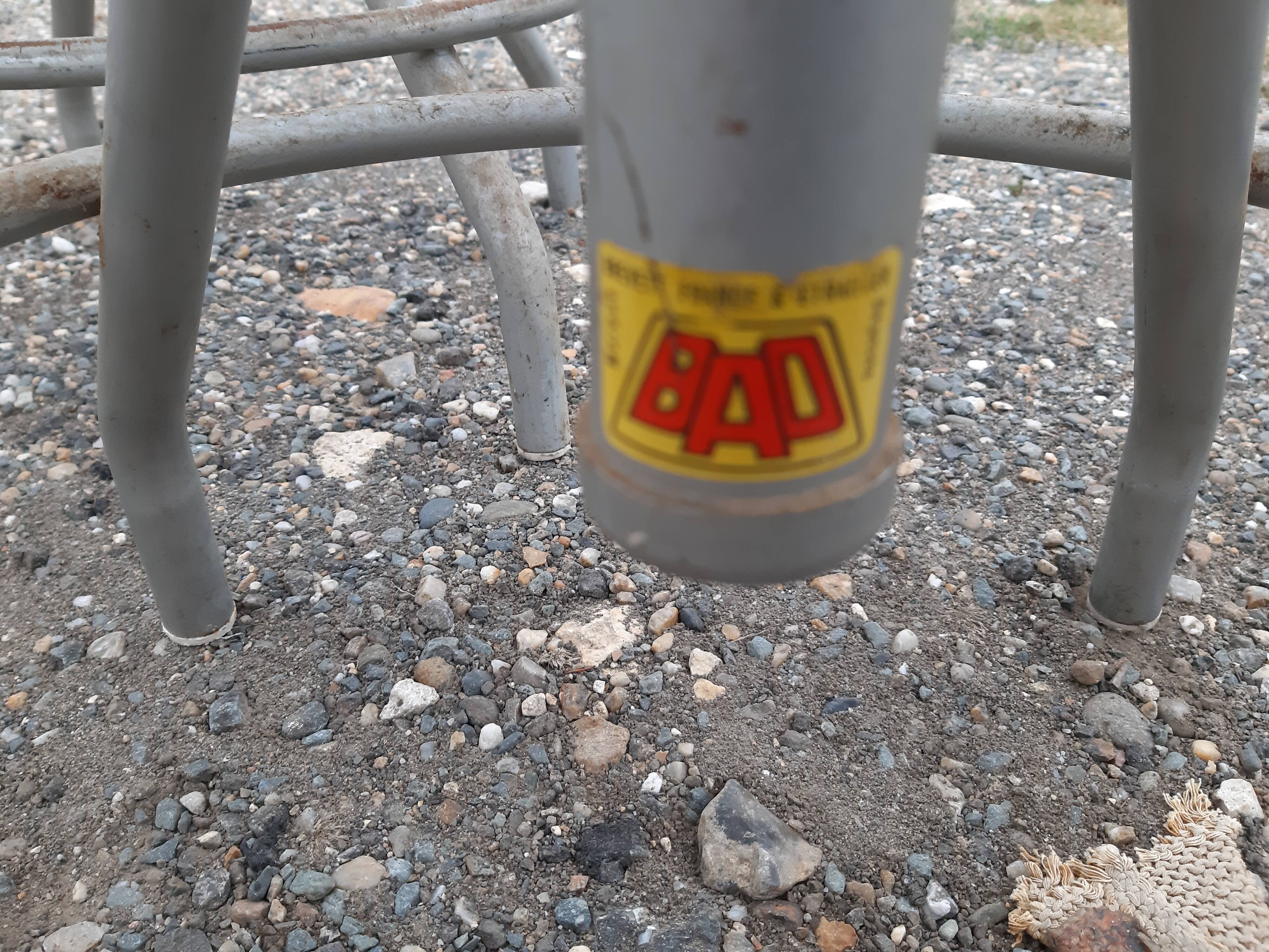 Pair of industrial chairs iron and skai BAO