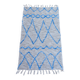 Recycled cotton handmade rug - Reversible - Blue