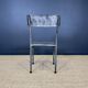 Paire de chaises indus métal gris