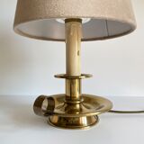 Lamp chic brass and velvet beige