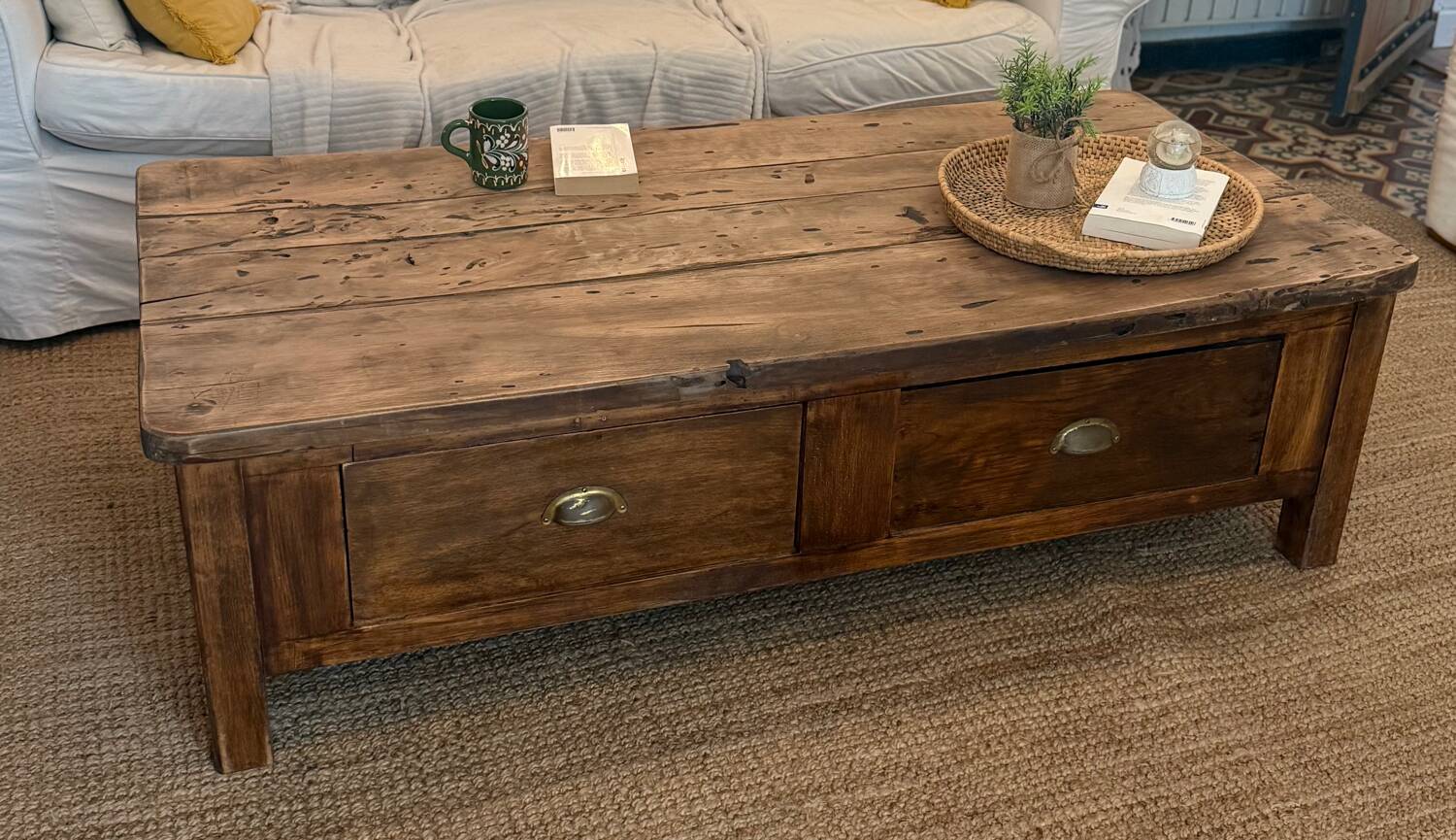Solid wood coffee table