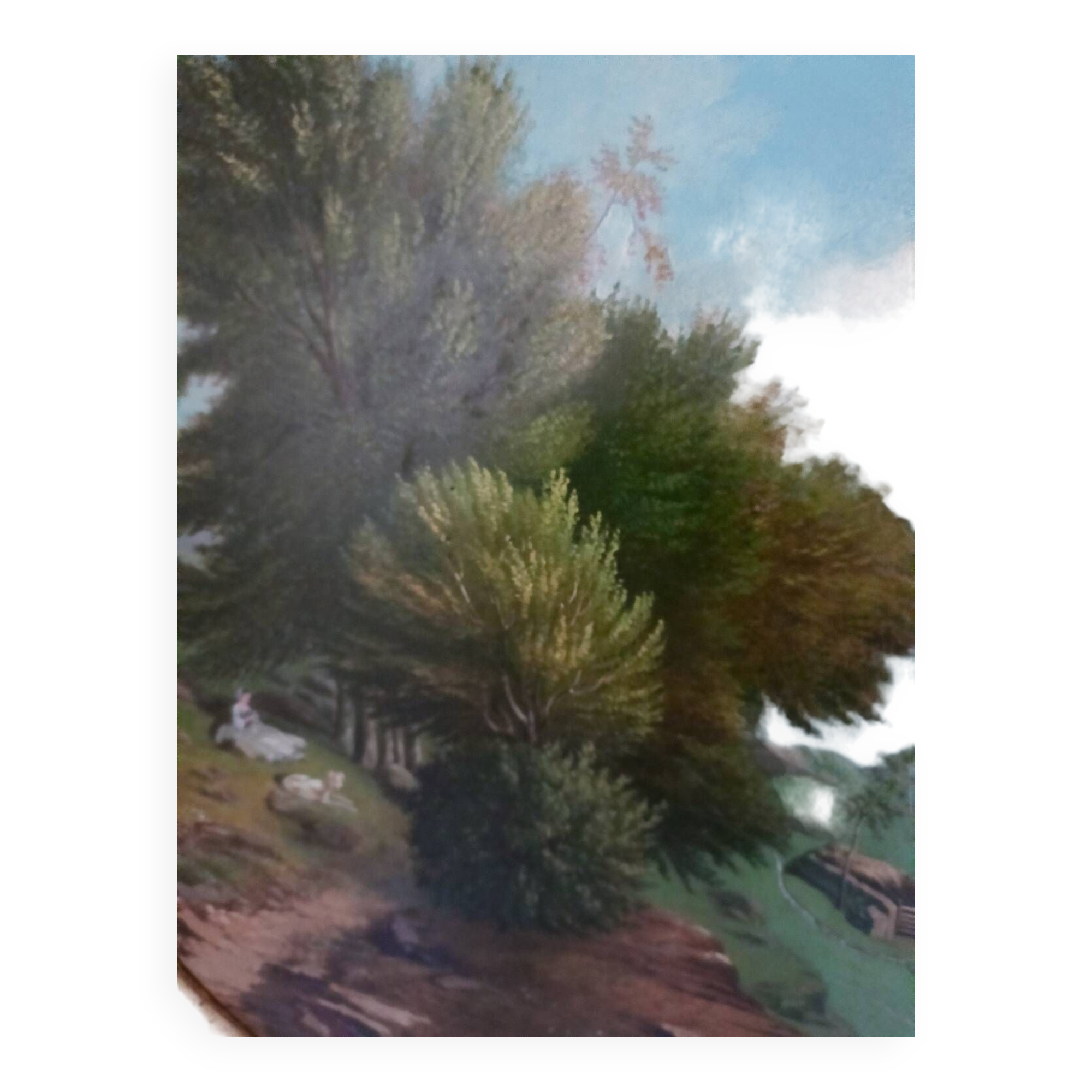 Oil on panel, signed Lataste, 19th century. Mountain