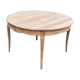Renovated round dining table in solid wood, Louis XV style from the 19th century.