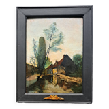 Tableau impressionniste, huile sur bois signée - école du Nord