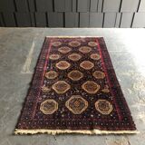 Ancien tapis oriental 111x195 - dominante bleu