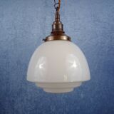 Art Deco opaline hanging lamp