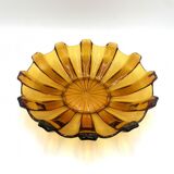 Honey glass platter, Poland, 1960s