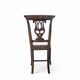 4 x elm dining chair with a carved back frame in a rosette / France / 1890-1900