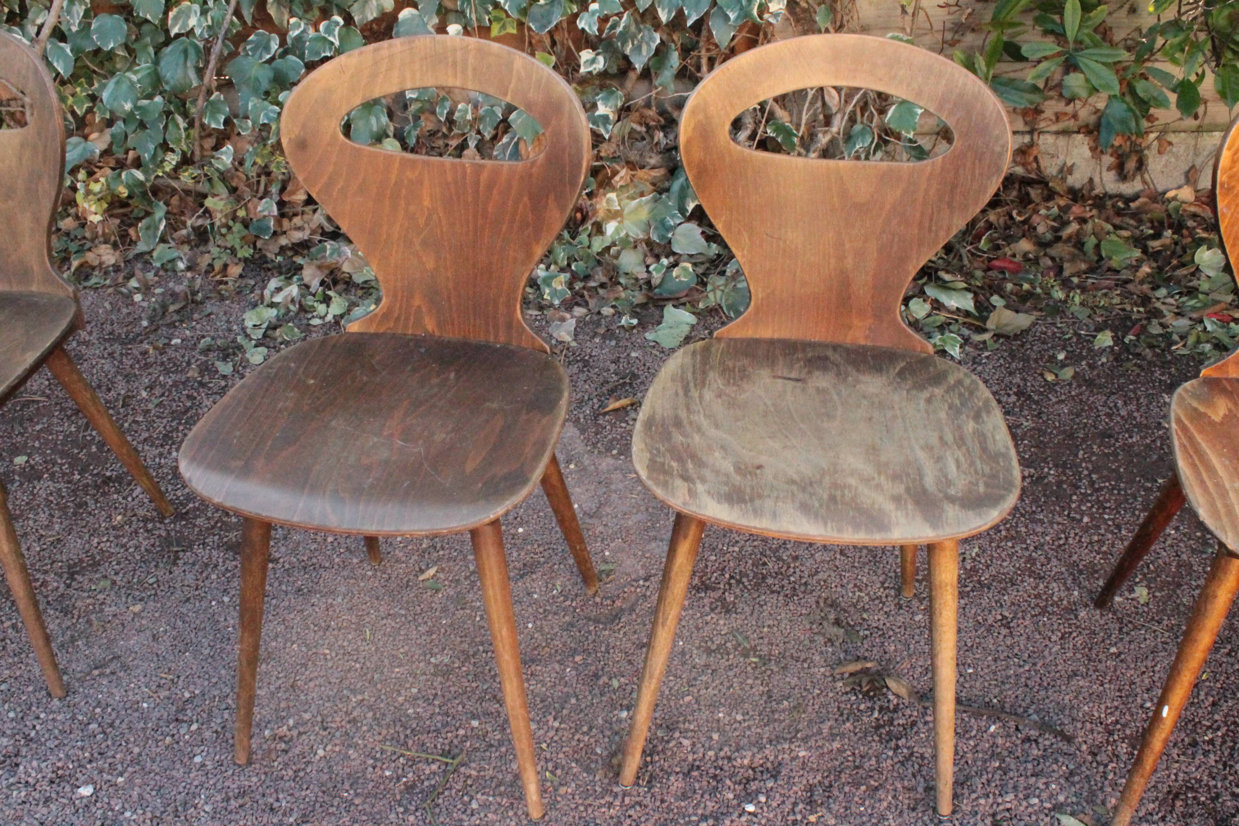 Set of 6 Baumann chairs, ant model