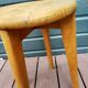 Vintage beech compass foot stool