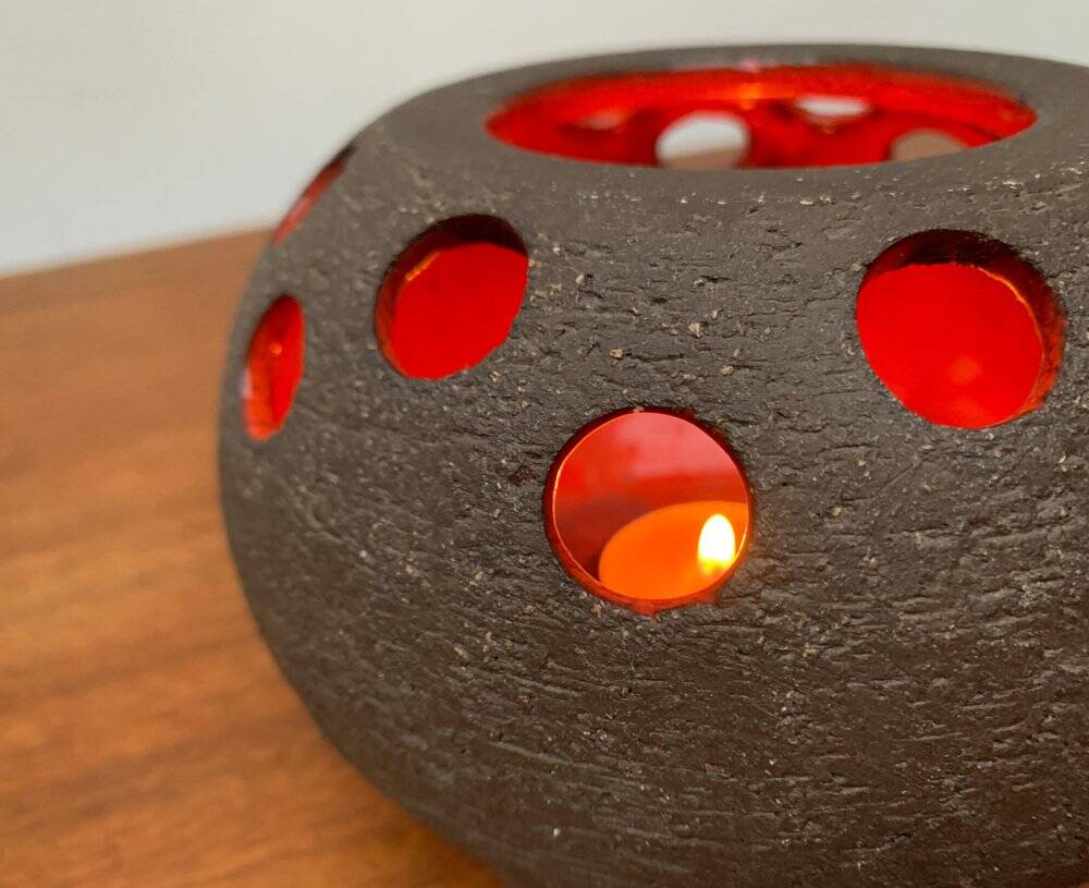 Danish studio candlestick from the mid-century by Lovemose, 1960s.