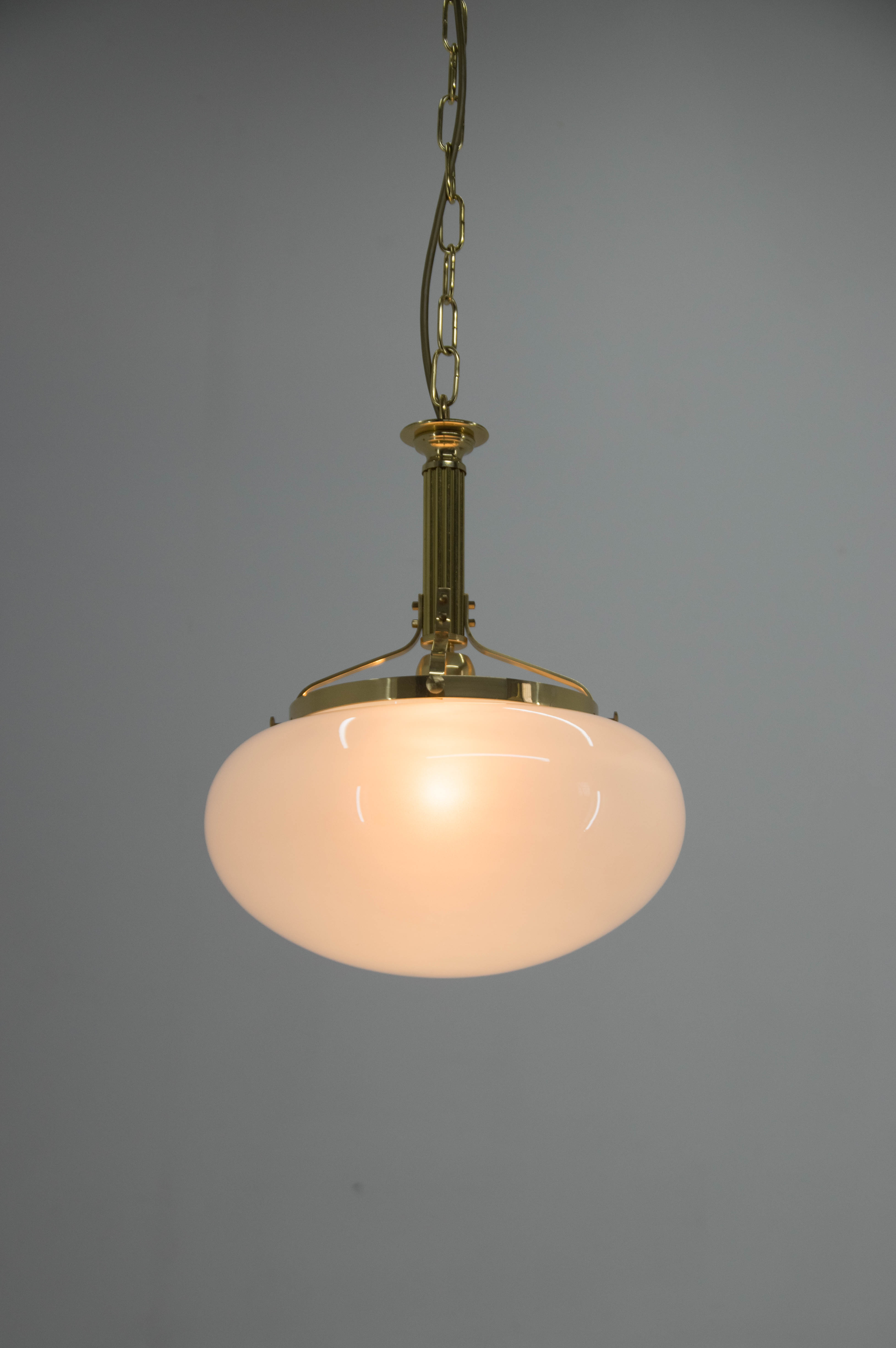 Brass and glass pendant, 2000s