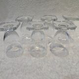 6 port or aperitif glasses 7cl Daum crystal with square base h 8.3cm