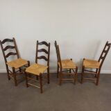 Brutalist chairs, set of 4