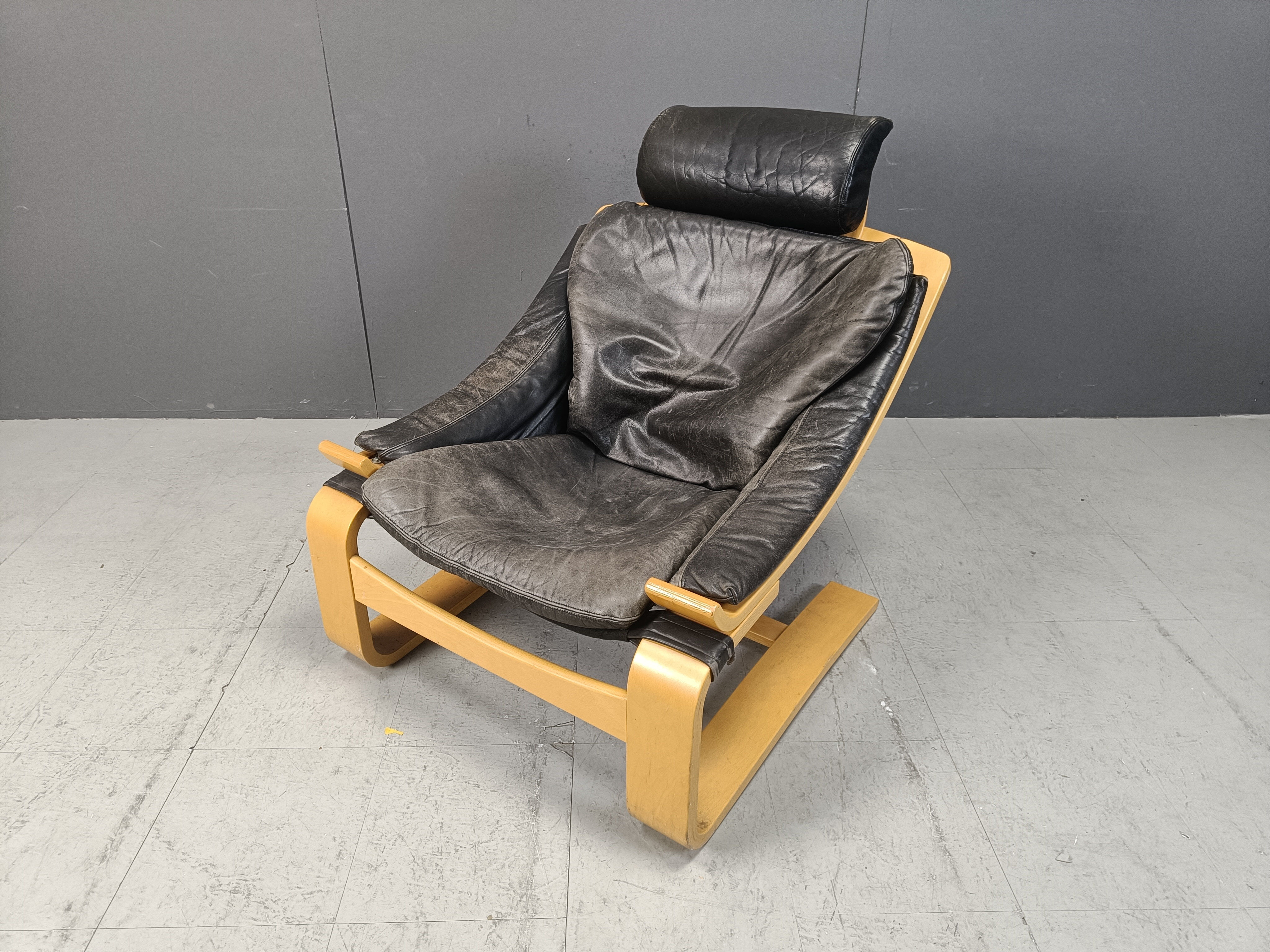 Swedish Kroken armchair by Ake Fribyter for Nelo Möbel, 1970s