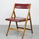 Vintage red Eden folding chair by Gio Ponti