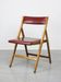 Vintage red Eden folding chair by Gio Ponti